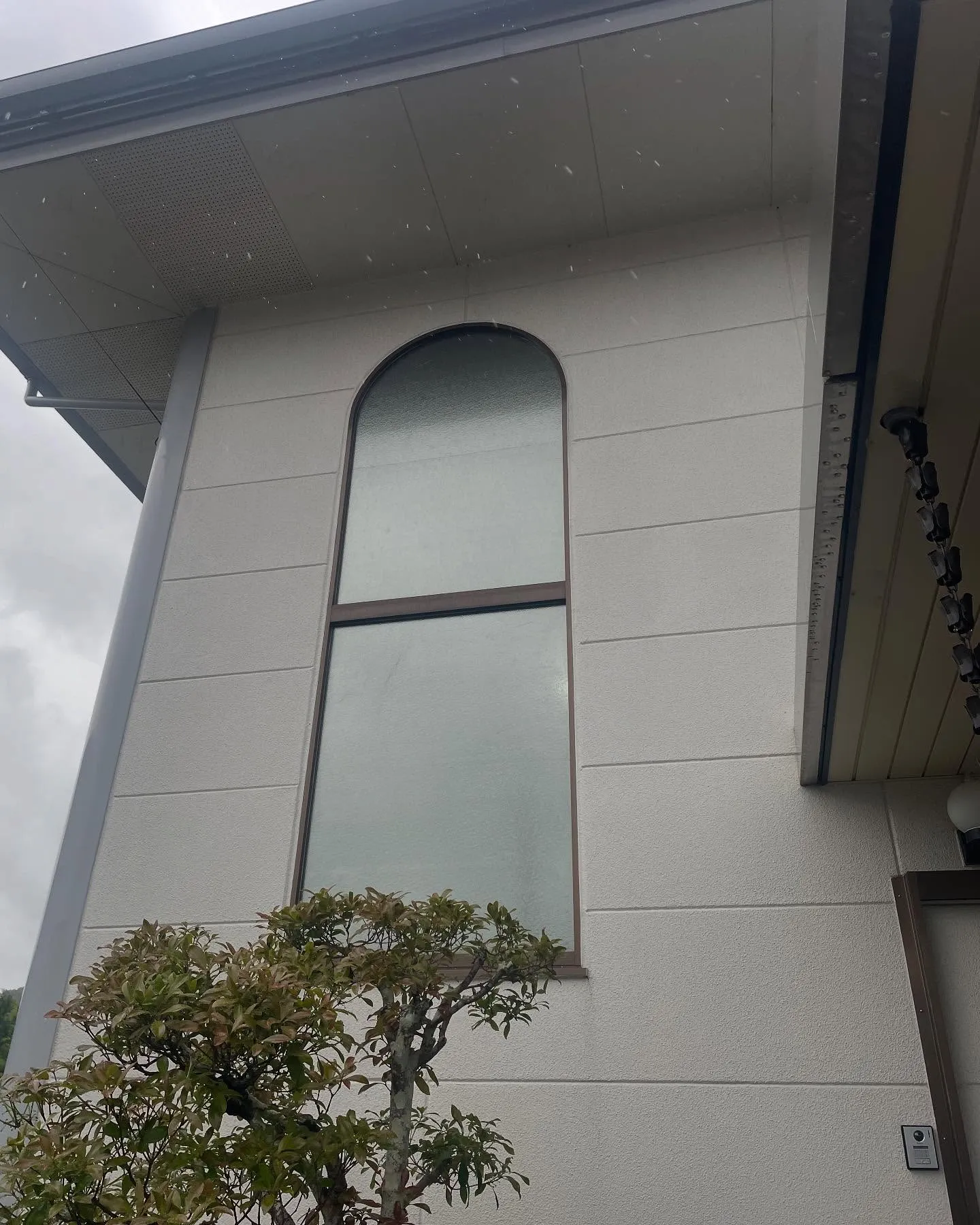 本日はすりガラス(型ガラス)に遮熱フィルムを貼らせて頂きまし...